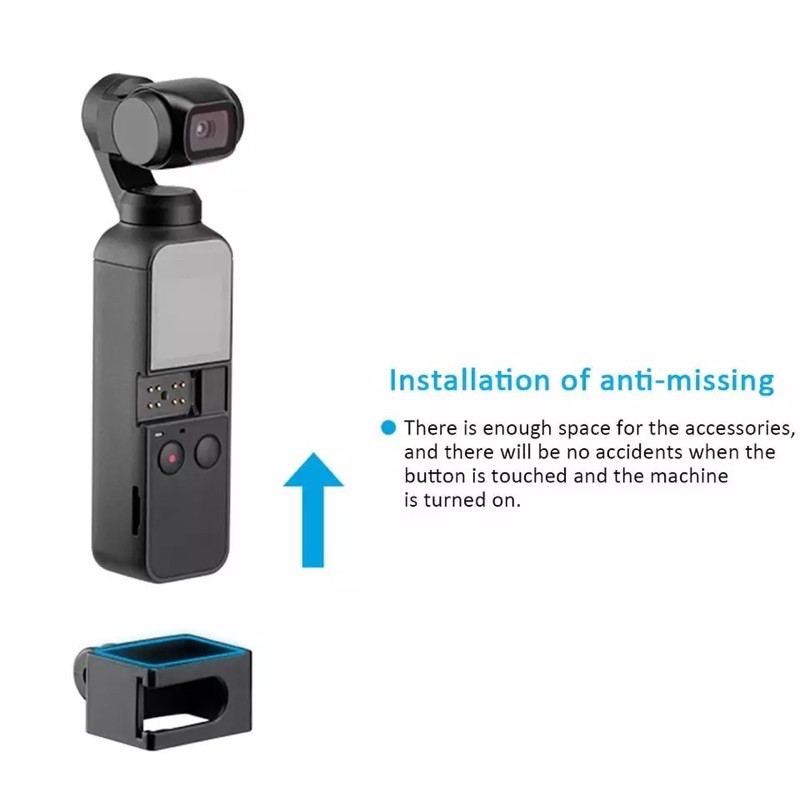 Telesin Fixed Frame Expansion Adapter Mount External Accessory For Osmo Pocket / Pocket2 Gimbal Camera