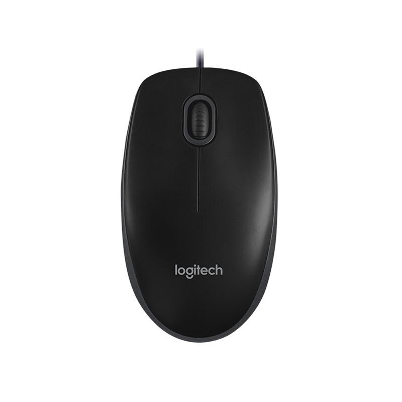 เมาส์ สีดำ Logitech B100/Logitech Black Mouse B100