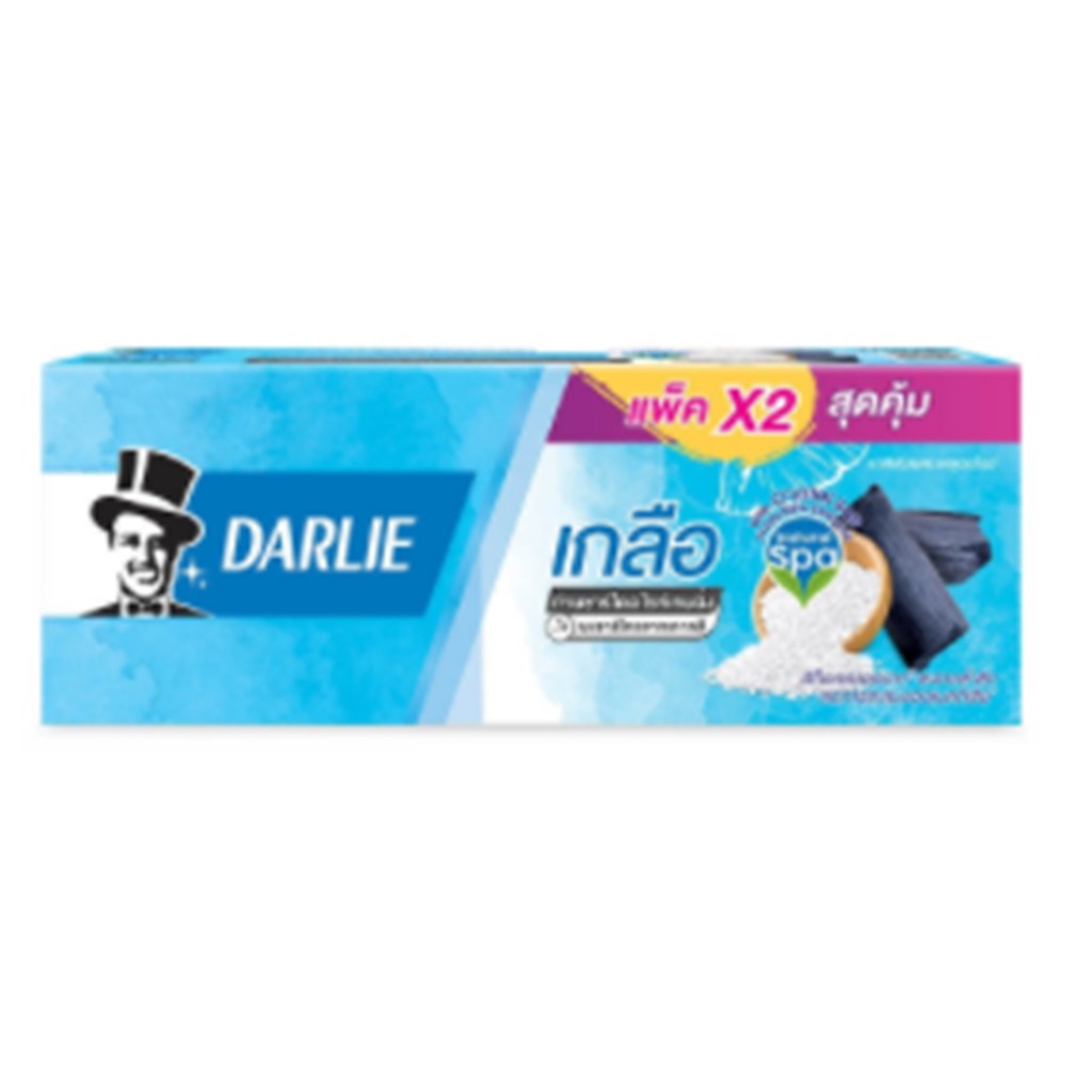 Darlie Toothpaste Salt Charcoal Whitening Korean Charcoal 140g.Pack 2