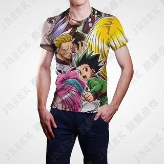 เสื้อยืด พิมพ์ลายการ์ตูนอนิเมะ Hunter × Hunter Hisoka 3D ระบายอากาศ ใส่สบาย แฟชั่นฤดูร้อน สําหรับผู้ชาย 2023