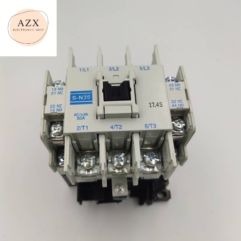 ถูกสุด! S-N35 MAGNETIC CONTACTORS แมกเนติก คอนแท็กเตอร์  AC-1=Ith 60A 2NO+ 2NC COIL 24V/110V/220V/380V