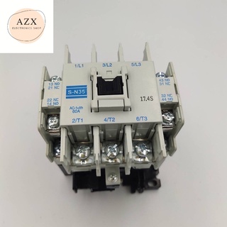 ถูกสุด!! S-N35 MAGNETIC CONTACTORS แมกเนติก คอนแท็กเตอร์  AC-1=Ith 60A 2NO+ 2NC COIL 24V/110V/220V/380V สินค้าพร้อมส่ง