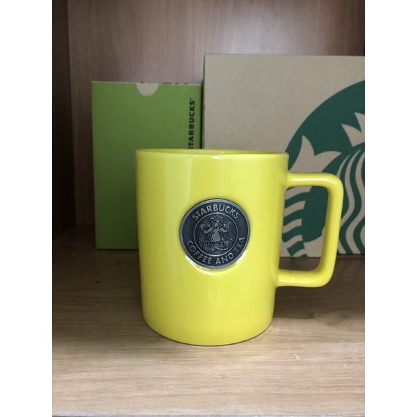 Starbucks แก้ว Heitage Mug Yellow Badge 16oz.