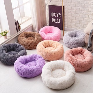 ที่นอนสัตว์เลี้ยง หมอนโดนัท นุ่มนิ่ม ขนาด S,M,L ที่นอนแมว Comfy Pet Fur Bed ที่นอนหมา ที่นอนสุนัข