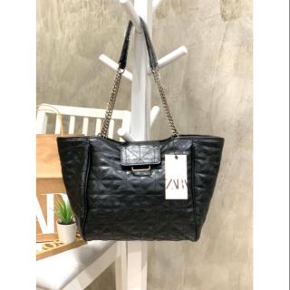 ZARA SOFT ROCKER TOTE BAG แท้