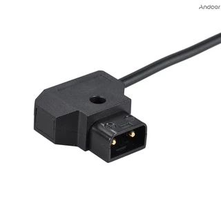 Andoer คอยล์อะแดปเตอร์ขยายสายเคเบิล 98 ซม. 38.5 นิ้ว D-Tap 2Pin ตัวผู้ เป็น Dc 5.5 * 2.1 มม. แบบเปลี่ยน สําหรับแบตเตอรี่ V-Mount Dsl