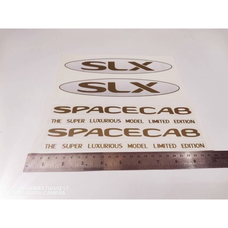 สติ๊กเกอร์งานสกรีน SPACECAB SLX (ไข่ปลา) สำหรับติดช่องแค๊ปรถกระบะ ISUZU TFR ปี96 สีและขนาดเทียบแท้ 95%