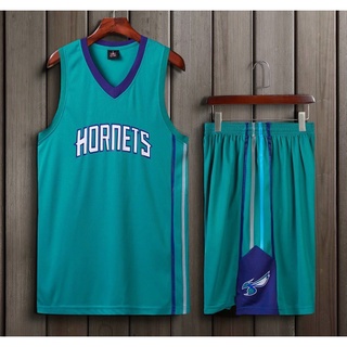 ชุดบาสเก็ตบอลทีมชาล็อตฮอร์เนตส์ (Charlotte Hornets)  ชุดบาส ชุดบาสพร้อมส่ง (สินค้าอยู่ในประเทศไทย)