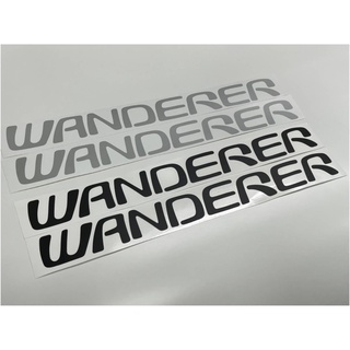 สติ๊กเกอร์แบบดั้งเดิม คำว่า WANDERER ติดแก้มท้ายรถ ISUZU WANDERER งานตัดคอม sticker ติดรถ แต่งรถ