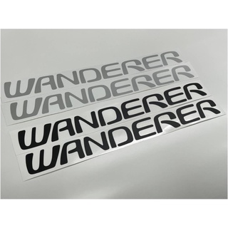 สติ๊กเกอร์แบบดั้งเดิม คำว่า WANDERER ติดแก้มท้ายรถ ISUZU WANDERER งานตัดคอม sticker ติดรถ แต่งรถ