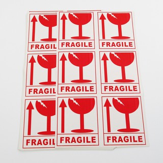 สติ๊กเกอร์ระวังแตก fragile ชุด 30-60 ดวง ราคาถูกสุดๆ