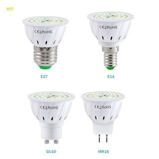 Wer E27 หลอดไฟฆ่าเชื้อ Uv E14 Led Mr16 Led Uv 48 60 80Leds แสงอัลตราไวโอเลต