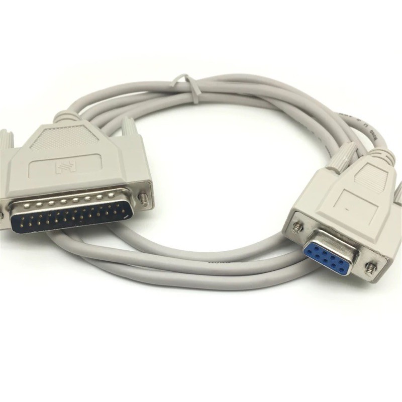 DB25 PARALLEL 25 ตัวผู้ to DB9 Serial 9 พิน RS232 ตัวเมีย สายเคเบิ้ลยาว 1.5เมตร