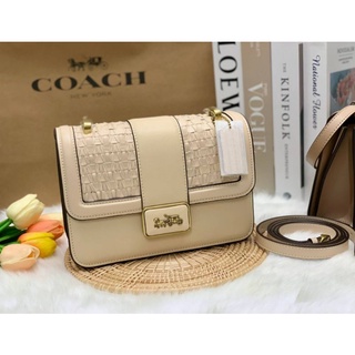 COACH ALIE SHOULDER BAG WITH WEAVING((C2277))