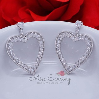 Miss Earring ต่างหูหัวใจ เพชร swiss