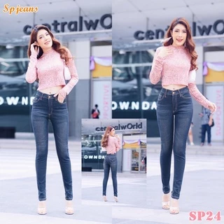 SP jeans กางเกงยีนส์ขาเดฟยาว SP24 งานป้ายที่สวยเฉี่ยว แบบเป๊ะ ผ้านุ่ม สวมใส่สบาย