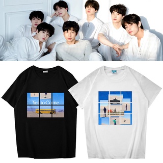 เสื้อยืดแขนสั้นลําลอง พิมพ์ลาย Kpop BTS Yet To Come แฟชั่นฤดูร้อน สําหรับผู้ชาย และผู้หญิงS-5XL