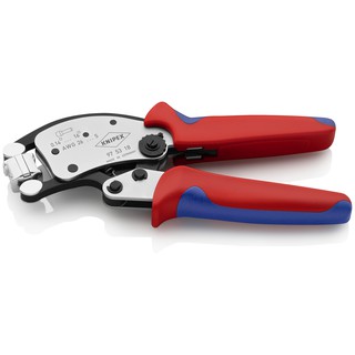 KNIPEX Twistor16 Self-Adjusting Crimping Pliers for end sleeves คีมย้ำปรับระดับในตัวพร้อมหัวย้ำแบบหมุนได้ รุ่น 975318