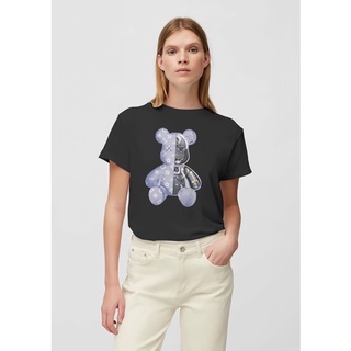 [S-5XL] เสื้อยืด พิมพ์ลายหุ่นยนต์ KAWS BRANDED MIRROR ORIGINAL LV สําหรับผู้ชายเสื้อยืดอินเทรนด์