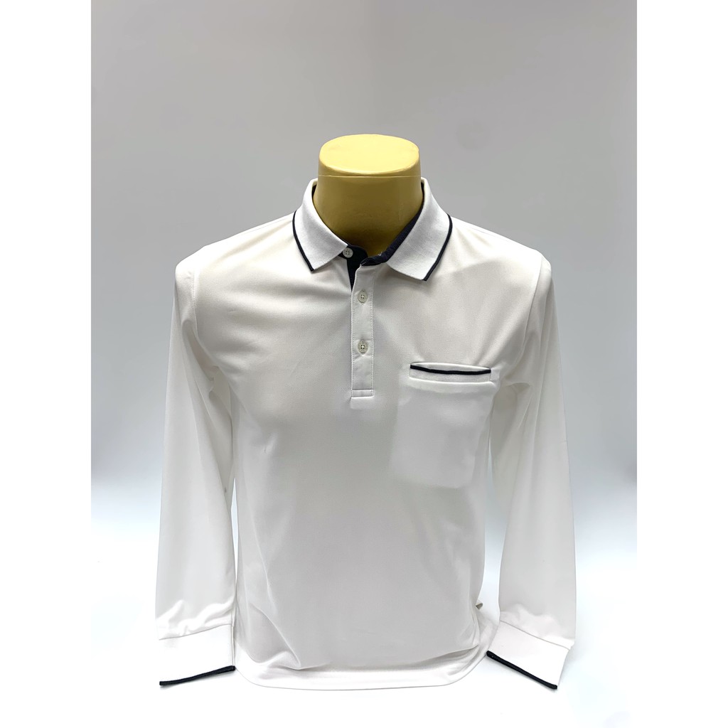 เสื้อโปโลผู้ชายแขนยาว รุ่น C59 AIR รหัส 087-2 เสื้อใส่ทำงานหรือกันหนาวกันลม KINGBERRY SHOP ราคา ถูกที่สุด ดีลบีเคเค แกลเลอรีภาพที่ 4