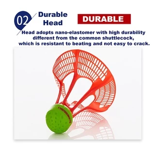 ลูกขนไก่ Windproof Airshuttle 2.0 ของคาวาซากิ พลาสติกและไนลอนทนทาน สําหรับการเล่นแบดมินตันกลางแจ้ง