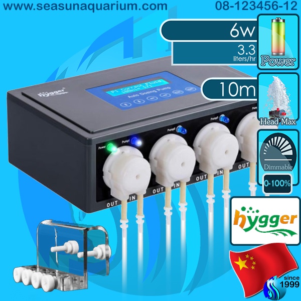Hygger Aquarium Dosing Pump HG-932 เครื่องเติมน้ำยาอัตโนมัติ jebao jecod Auto Doser Pump dp-4 peristaltic pump