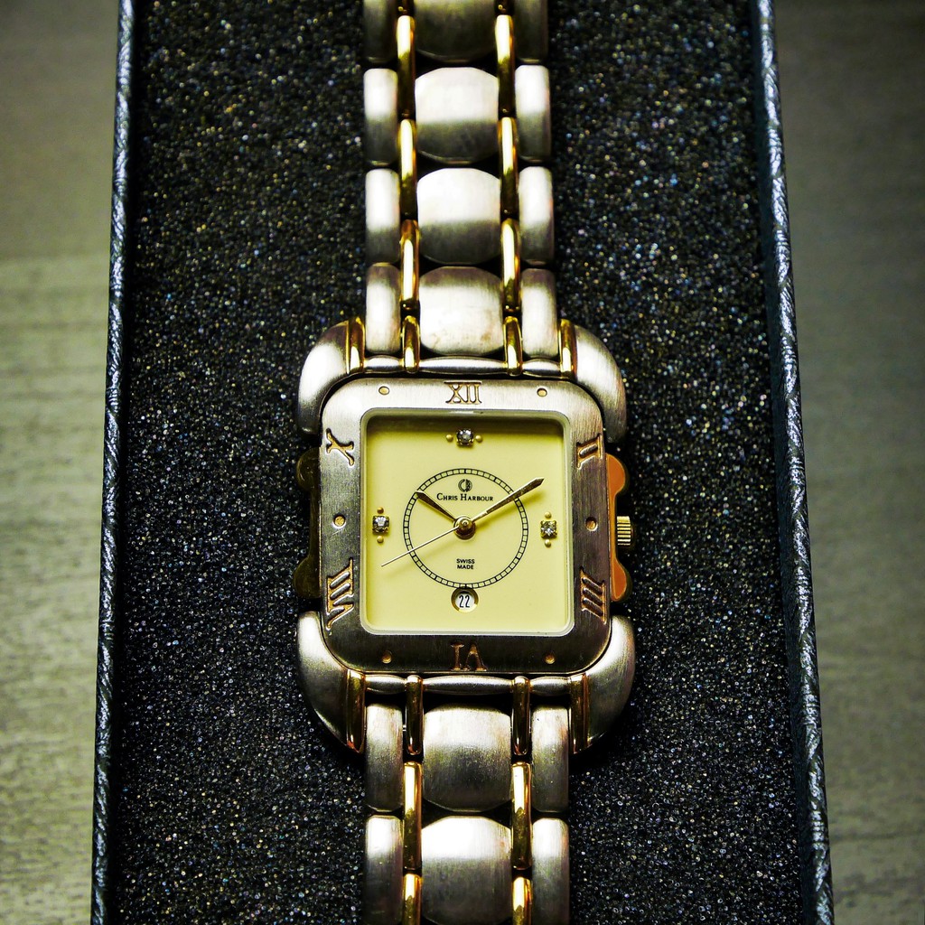 นาฬิกา วินเทจ Chris Harbour ตัวเรือนผสมทองคำแท้ 18K