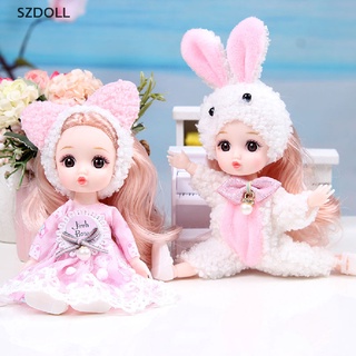 [cxSZDOLL] ตุ๊กตาข้อต่อขยับได้ ขนาดเล็ก 16 ซม. DIY พร้อมเสื้อผ้า ของเล่นสําหรับเด็กผู้หญิง