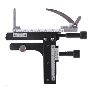 AOTO Microscope Attachable Mechanical Stage X-Y Moveable Caliper Vernier with Scale