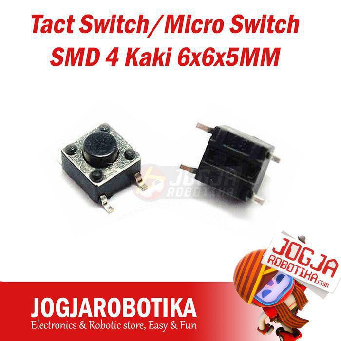Tact Switch/Micro Switch SMD 4 ขา 6x6x5MM
