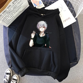 เสื้อกันหนาว มีฮู้ด พิมพ์ลายโลโก้ Kaneki Ken Tokyo Ghoul เหมาะกับของขวัญวันวาเลนไทน์ สําหรับผู้ชาย