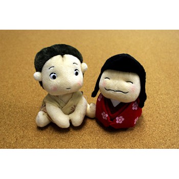 พวงกุญแจตุ๊กตา Baby Kaguya และ Menowarawa จากเรื่อง The Tale of The Princess Kaguya จาก Studio Ghibl