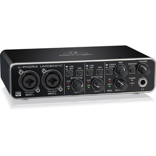 BEHRINGER U-PHORIA UMC204HD *ของแท้รับประกันศูนย์* 2×4 USB Audio Interface, 24-Bit/192 kHz, ปรีไมค์ MIDAS, รองรับ Mac/PC