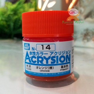 สีสูตรน้ำ Acrysion N14 ORANGE (Gloss) 10ml