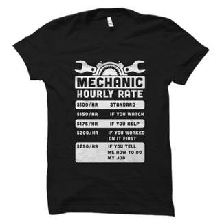 เสื้อยืดผ้าฝ้ายGildan เสื้อยืด พิมพ์ลาย Mechanic Hourly Rate สําหรับผู้ชาย และผู้หญิงL XL  XXL 3XL