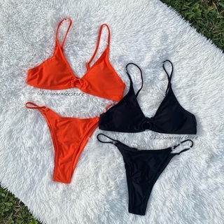 Megan Bikini บิกินี่สายฝอ แต่งดีเทลห่วงแซ่บมาก (พร้อมส่ง)