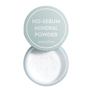 Innisfree No Sebum Mineral Powder 5g. [2022 New Packaging] แป้งฝุ่นคุมมัน ล็อตใหม่