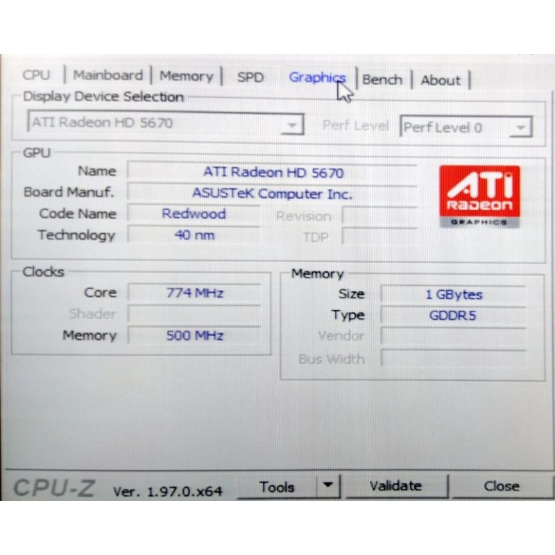 การ์ดจอ VGA card RADEON HD 5670 ( 1GB DDR5 )
