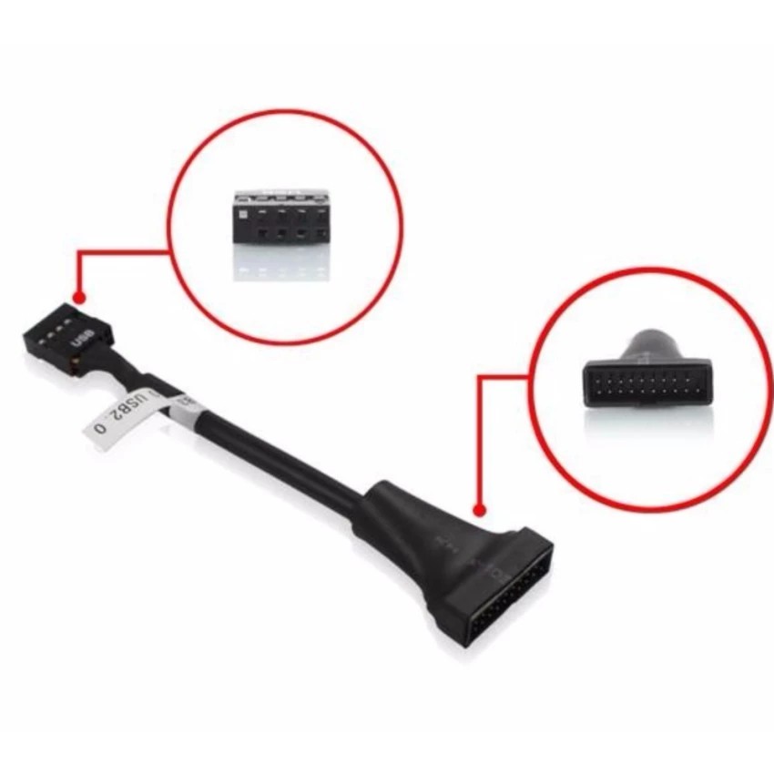 usb 19 pin to 9 pin 19 Pin USB3.0 Male to 9 Pin USB2.0 Female Motherboard Cable Adapter Converter  #