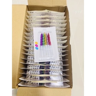 (ขายส่ง)เทียนวันเกิดยกกล่อง เทียนวันเกิดสวยๆ เทียนวันเกิดแฟนซี(รวมสีเมทัลลิค1กล่อง)