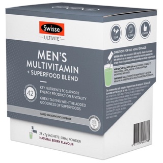 Swisse Ultivite Mens Multivitamin + Superfood Blend 28 pack