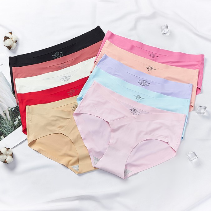 กางเกงในคนท้อง กางเกงคนท้อง ไร้ขอบ เนื้อนิ่ม เย็นสบาย ✅ผ้า ice silk แท้100%