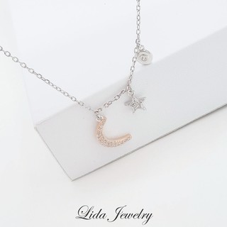 สร้อยคอเงินแท้ To The Moon And Back ♡Lida Jewelry ของขวัญ