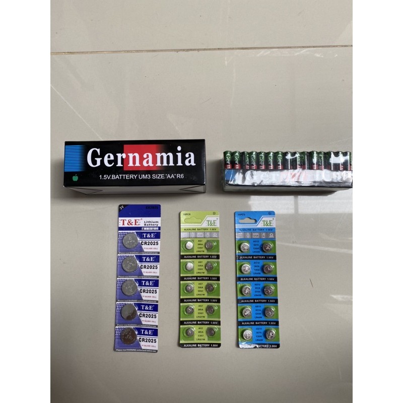 ถ่านแบตเตอรี่ คุณภาพดีหลายขนาด (AA AAA AG13 AG7 CR2025)