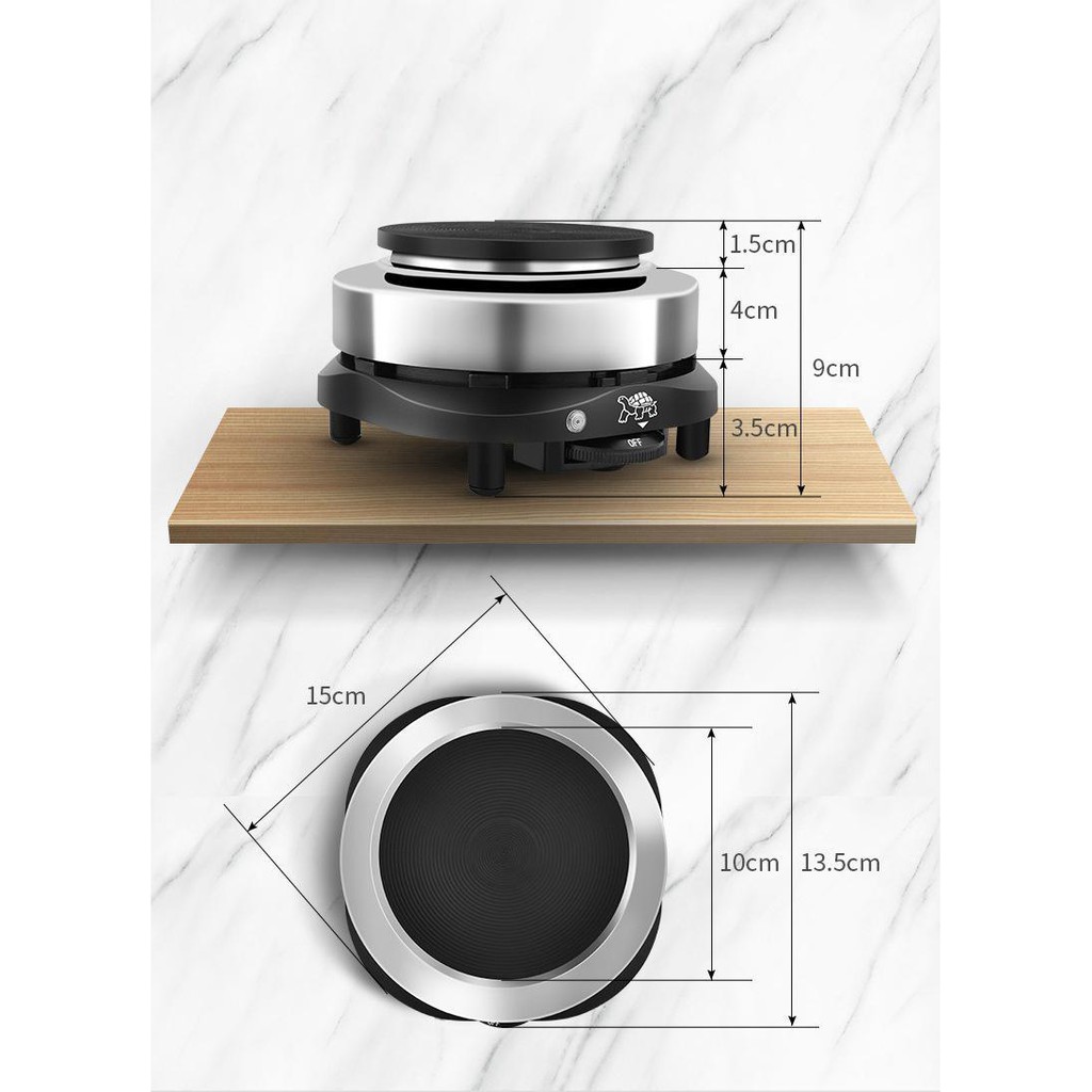 เตาไฟฟ้า Moka pot 500 W /ปลี๊กไทย/ร้อนเร็ว ปรับได้ 5 ระดับ เตาไฟฟ้าอเนกประสงค์ ทำความสะอาดง่าย ขนาดเล็ก เตาขนาดพกพา El