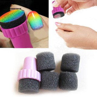 Jnun✈1 ชุด แสตมป์ฟองน้ํา ปั๊มเล็บ แม่แบบโปแลนด์ ถ่ายโอน DIY เครื่องมือทําเล็บ