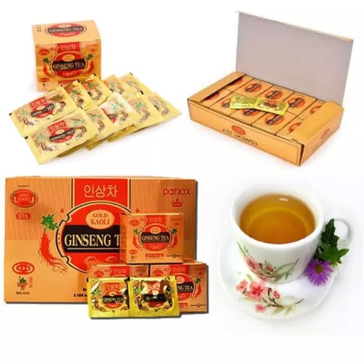 ชาโสมเกาหลี GOLD KAOLI GINSENG TEA เกรดพรีเมี่ยม 100ซอง 300กรัม / PANAX ชาโสมแดงเกาหลี 100ซอง 300กรัม พรีเมี่ยม - รูปที่ 4