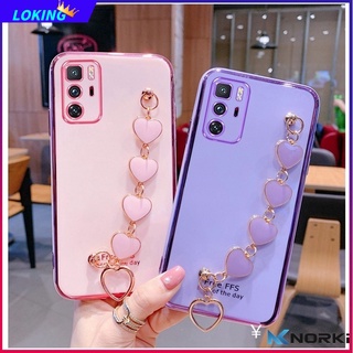 เคสซิลิโคนนิ่ม ลายหัวใจ พร้อมสายคล้อง หรูหรา สําหรับ Oppo Reno 5 5Pro 5F Reno 6 6Z Reno 4 4F Reno 2 2F 2Z