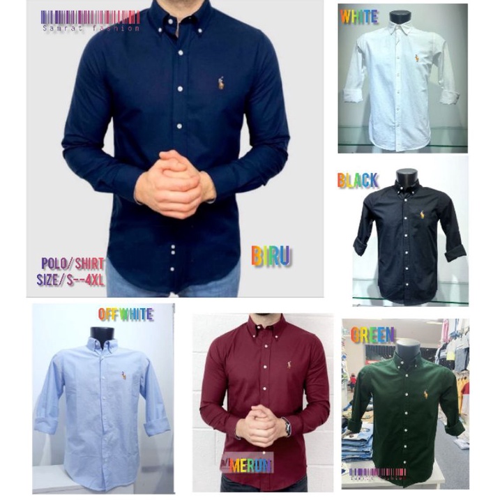 เสื้อเชิ้ตแขนยาว US POLO ไซส์ใหญ่ สินค้า Unisex ผ้าคอตตอน 100% และคุณภาพดี