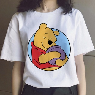 winnie the pooh  flowers mom เสื้อยืดแขนสั้นเกาหลี nerdy gifts t shirt trend art gothic top tee flowers tattoo